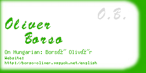 oliver borso business card